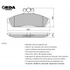 RDA FRONT BRAKE PADS SUIT HOLDEN COMMODORE VL, VN, VP, VR & VS RDB1085